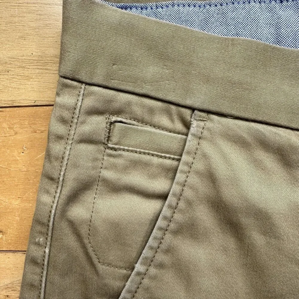 Banana Republic Kentfield Dress Pants Mens 32 x‎ 32 BEIGE KHAKI Flat Front